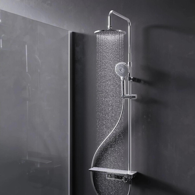 Душевая система Am.Pm Flash F079H700 (с изливом и полкой), фото 3