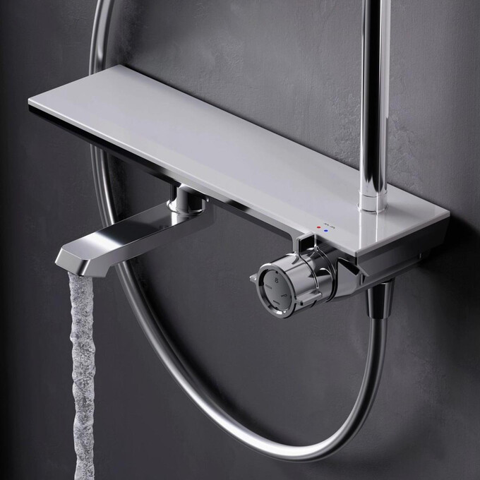 Душевая система Am.Pm Flash F079H700 (с изливом и полкой), фото 6