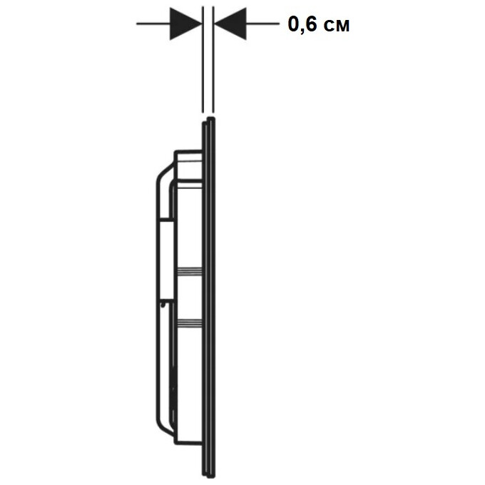 Кнопка змиву Geberit Sigma40 Round 115.628.SI.1 (білий глянсовий), Колір виробника: білий глянець, фото , изображение 3