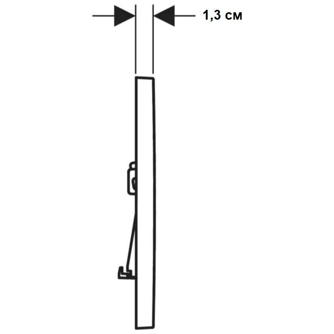 Смывная клавиша Geberit Sigma01 Square 115.660.DW.1 (черная глянцевая), Цвет производителя: черный глянец, фото 3