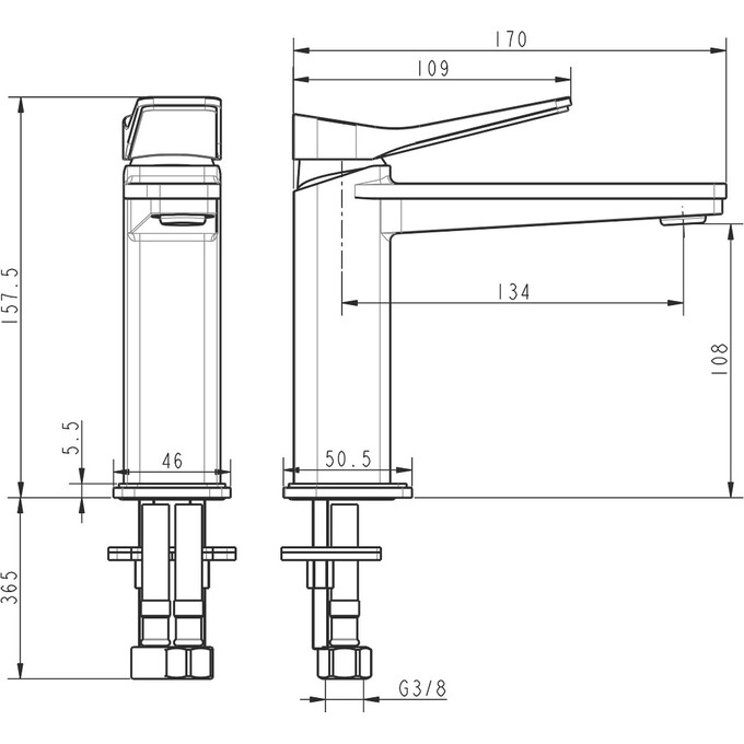 Смеситель для умывальника Devit Up Chrome 81011120, фото 4