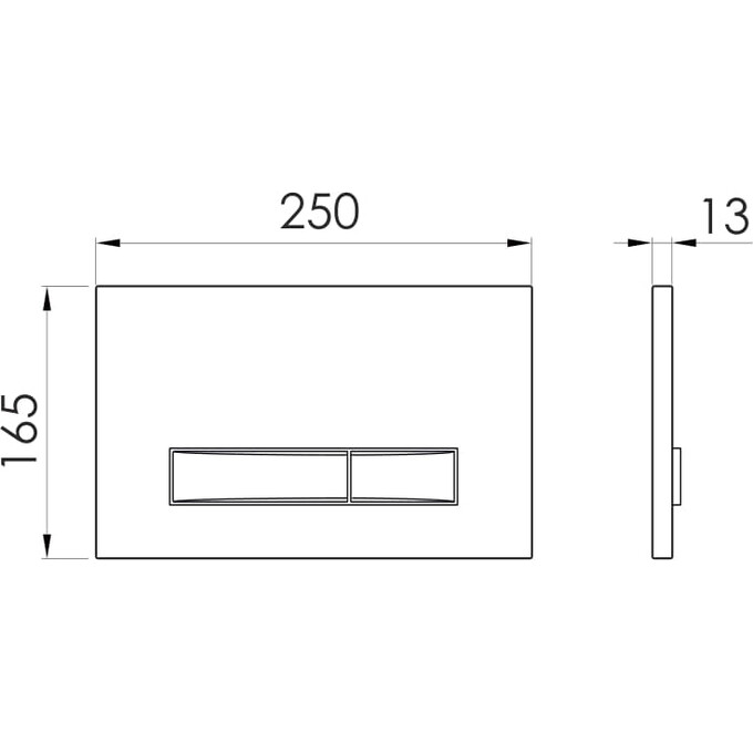 Клавиша смыва Imprese i7114 Black Soft-Touch i7114PB (черная матовая), фото 3