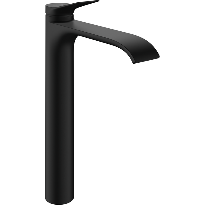 Смеситель для умывальника Hansgrohe Vivenis 250 CoolStart Matt Black 75044670 (черный матовый, с каскадным изливом и донным клапаном, высокий), Цвет производителя: черный матовый, фото 