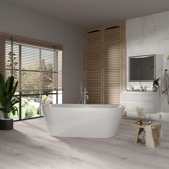 Акриловая ванна Koller Pool Elara White 0267260101 (170x70 см, белая, отдельностоящая, с ножками и сифоном), фото 4