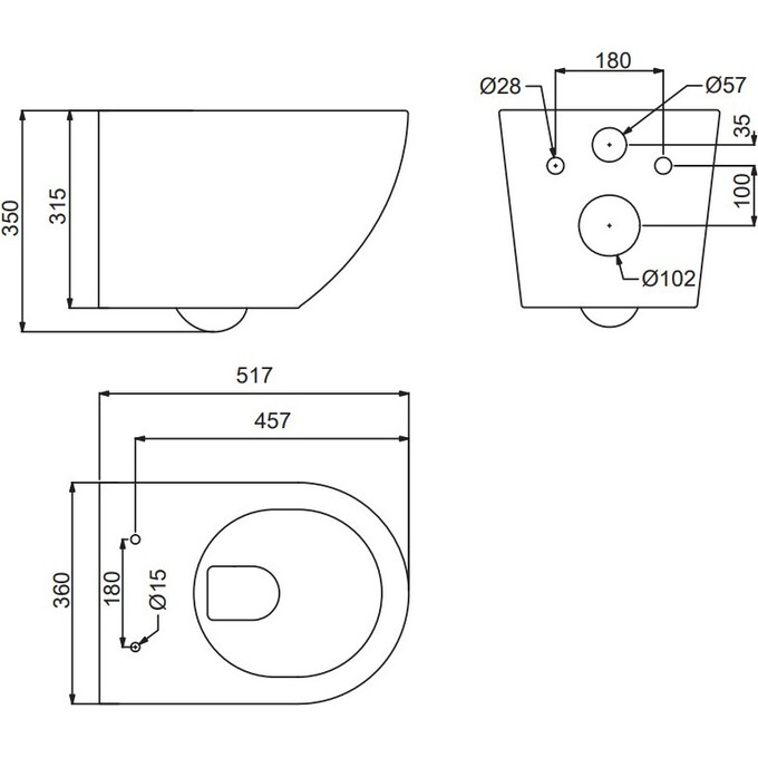 Безободковый подвесной унитаз Devit Universal 3020162 (с сиденьем), фото 5