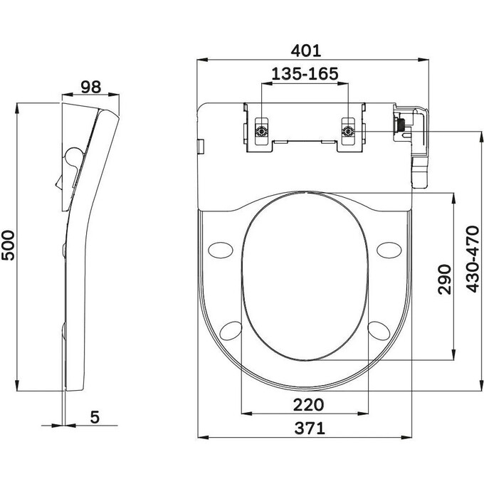Безободковый подвесной унитаз Am.Pm Inspire FlashClean C501700SC (с крышкой биде), фото 11