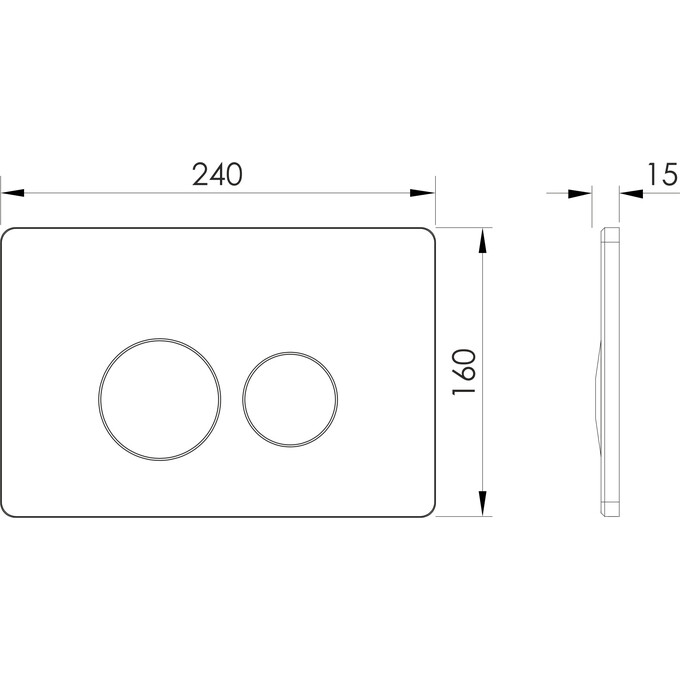Кнопка змиву Volle Viso Ola De La Noche 2230.010104 (чорна матова), фото , изображение 3