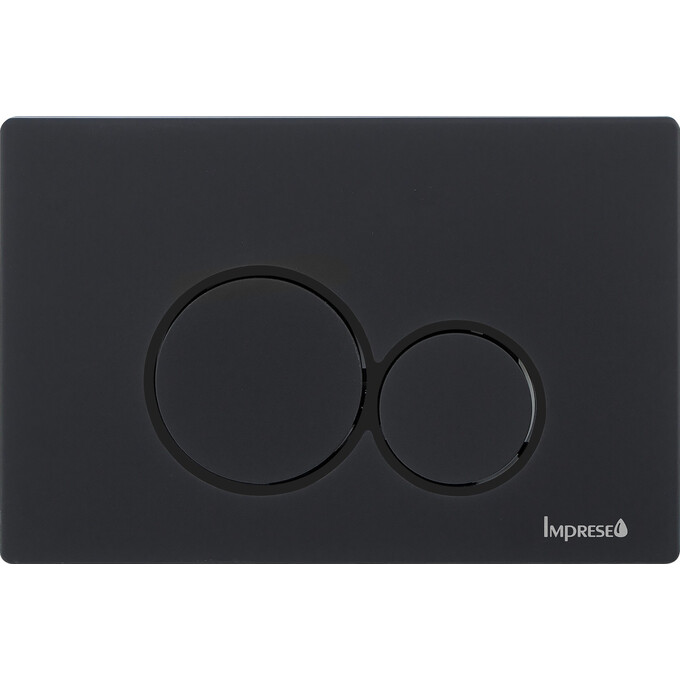 Клавиша смыва Imprese i7116 Black Soft-Touch i7116PB (черная матовая), фото 
