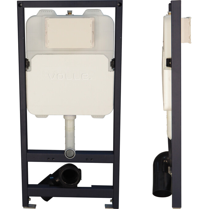 Комплект унитаз с инсталляцией 3 в 1 : подвесной унитаз с сиденьем Imprese Rozkos Twist c06310103 + инсталляция Volle Master Ola 2130.00020 + c звукоизоляционной прокладкой + с креплением к стене, фото 7