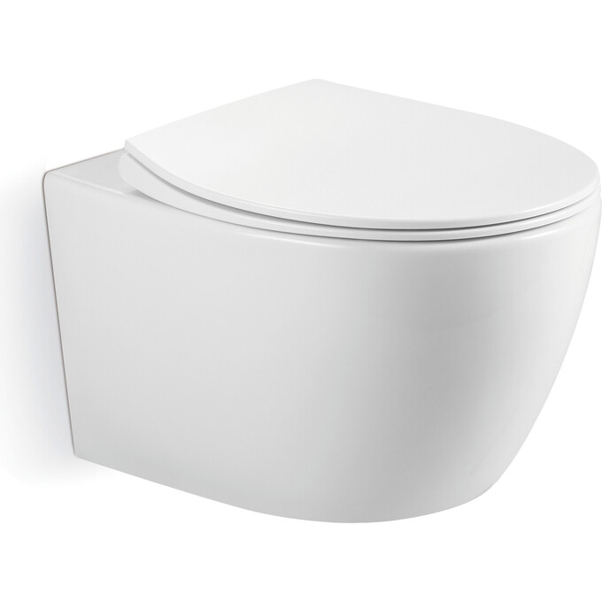 Безобідковий підвісний унітаз Imprese Svetly Twist c06805203 (воронкоподібний, з сидінням), фото 