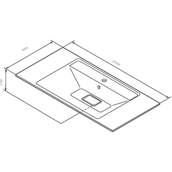 Комплект мебели Am.Pm Inspire V2.0 M50AFHX1003GM+M50AWPC1001WG+M50ACHX0406GM (100 см, графит, тумба + раковина + пенал), Доступные размеры: 100, фото 12