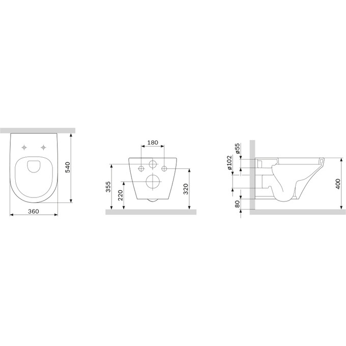 Безободковый подвесной унитаз Am.Pm Inspire FlashClean C501700SC (с крышкой биде), фото 12