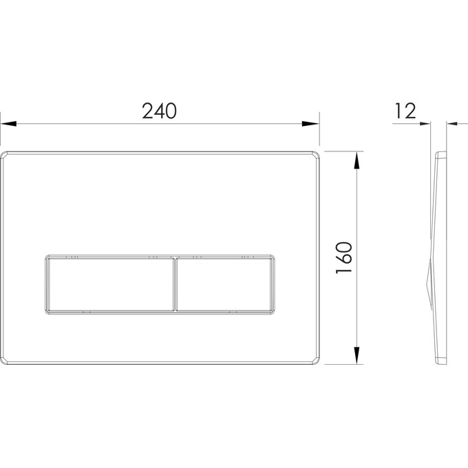 Кнопка смыва Volle Largo Ola De La Noche 2230.010404 (черная матовая), фото 3