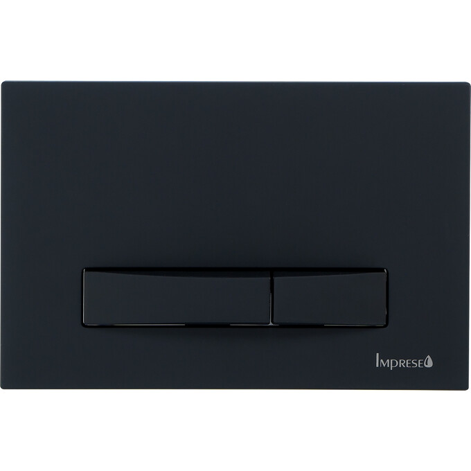 Клавиша смыва Imprese i7114 Black Soft-Touch i7114PB (черная матовая), фото 