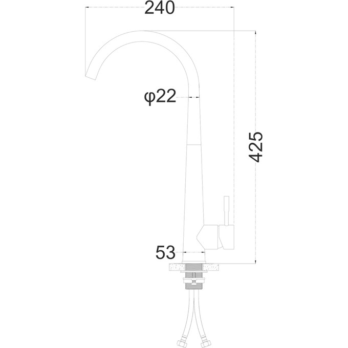 Смеситель для кухни Perla Oceli PSS201, фото 2