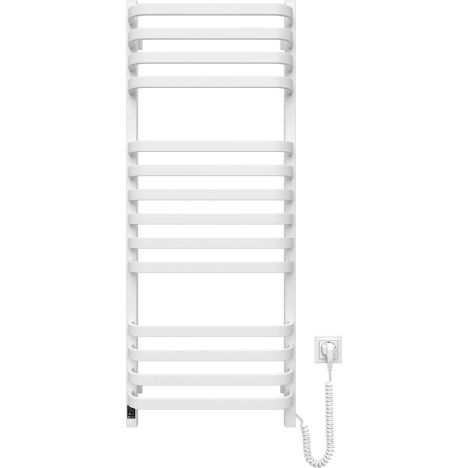 Электрический полотенцесушитель Navin Stugna Sensor 12-149053-4812 (480x1200, белый глянцевый, правый, сенсорный, с таймером), Доступные размеры: 480 x 1200, Цвет производителя: белый глянец, Подключение полотенцесушителя: правое, фото 