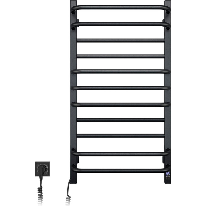 Электрический полотенцесушитель Navin Грандис Sensor 12-208153-4880 (480x800, черный муар, левый, сенсорный, с таймером), Доступные размеры: 480 x 800, Цвет производителя: черный муар, Подключение полотенцесушителя: левое, фото 2