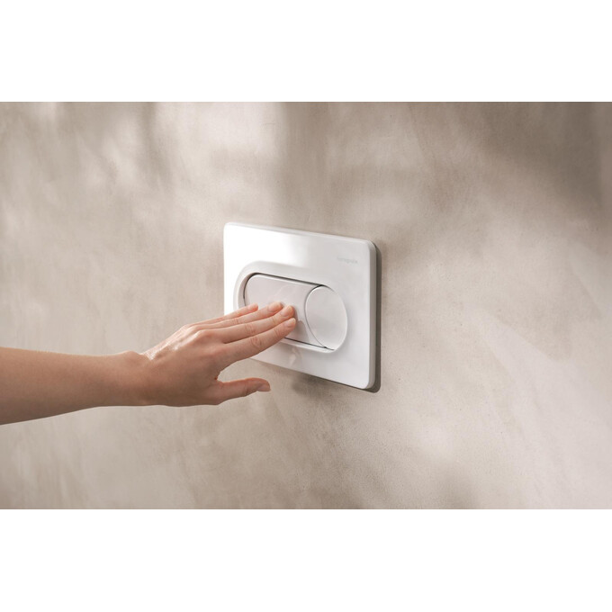 Кнопка змиву Hansgrohe iFrame Original S White 66002450 (біла глянсова), Колір виробника: білий глянець, фото , изображение 3