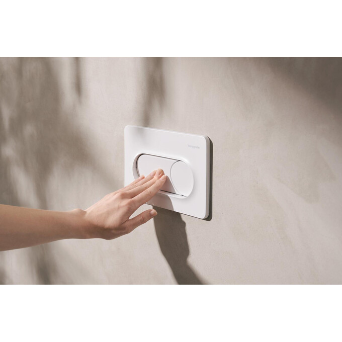 Кнопка змиву Hansgrohe iFrame Original S Matt White 66002700 (біла матова), Колір виробника: білий матовий, фото , изображение 2