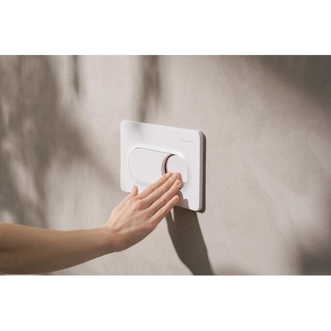 Кнопка змиву Hansgrohe iFrame Original S Matt White 66002700 (біла матова), Колір виробника: білий матовий, фото , изображение 3