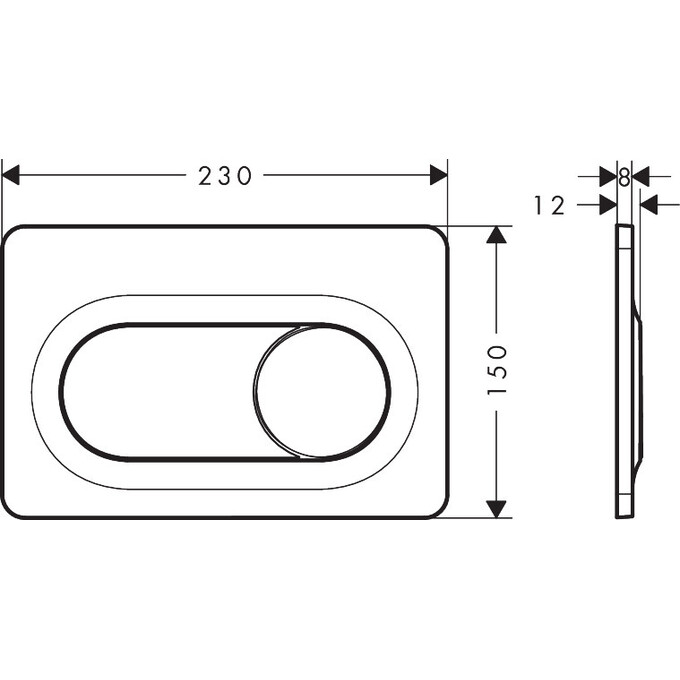Кнопка змиву Hansgrohe iFrame Original S White 66002450 (біла глянсова), Колір виробника: білий глянець, фото , изображение 6