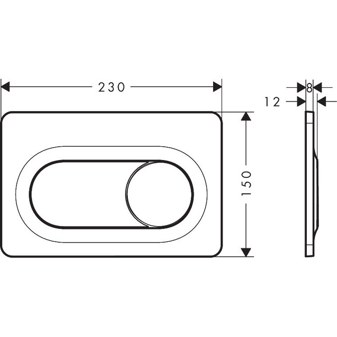 Кнопка смыва Hansgrohe iFrame Original S Chrome 66002000 (хром), Цвет производителя: хром, фото 7