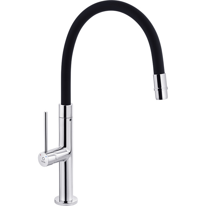 Смеситель для кухни Perla Larry PSH2502 (хром/черный матовый, с гибким изливом), фото 