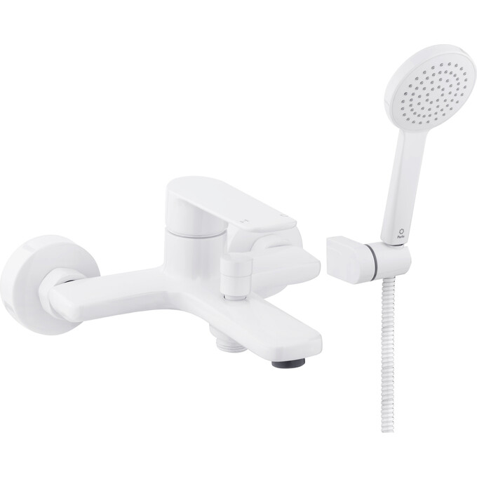 Смеситель для ванны Perla Jack PBZ6304W (белый, с лейкой и шлангом), Цвет производителя: белый, фото 