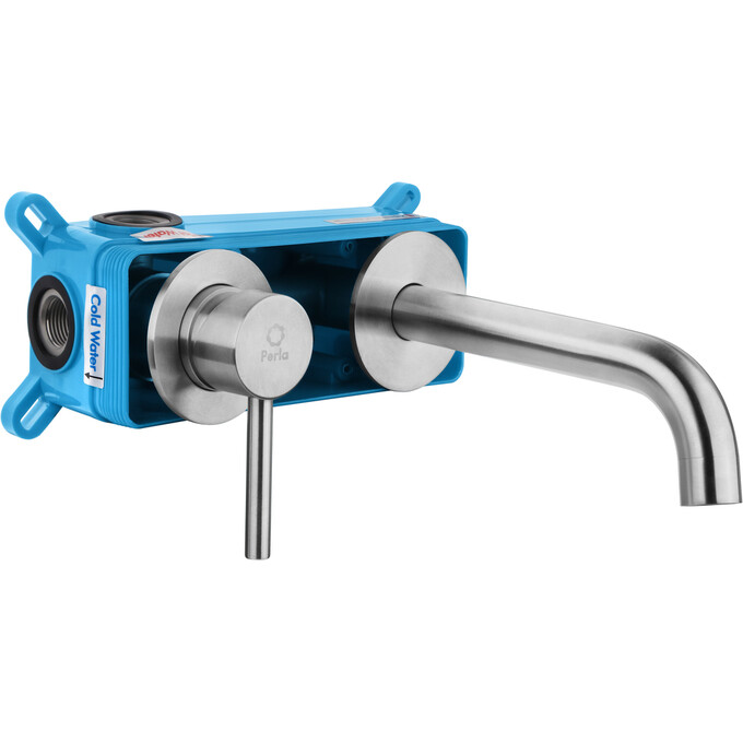 Смеситель скрытого монтажа для умывальника Perla Smart PSS7703 (нержавейка, внутренняя часть в комплекте), Цвет производителя: нержавейка, фото 2