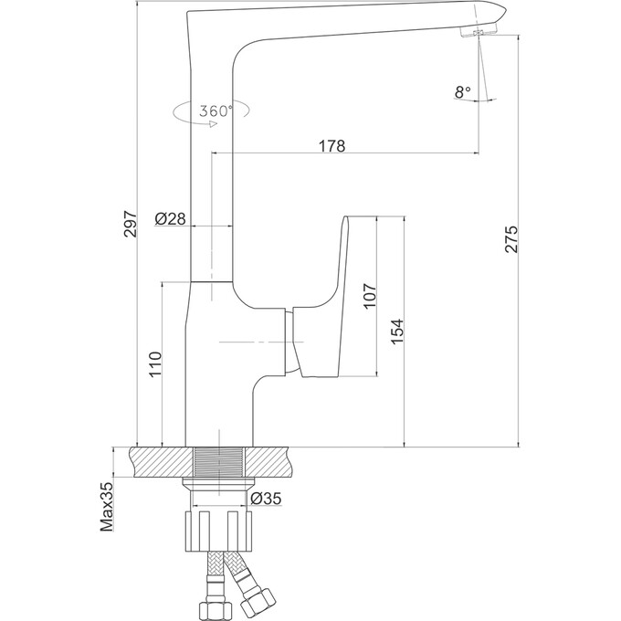 Смеситель для кухни Perla Hunt PSH602, фото 2