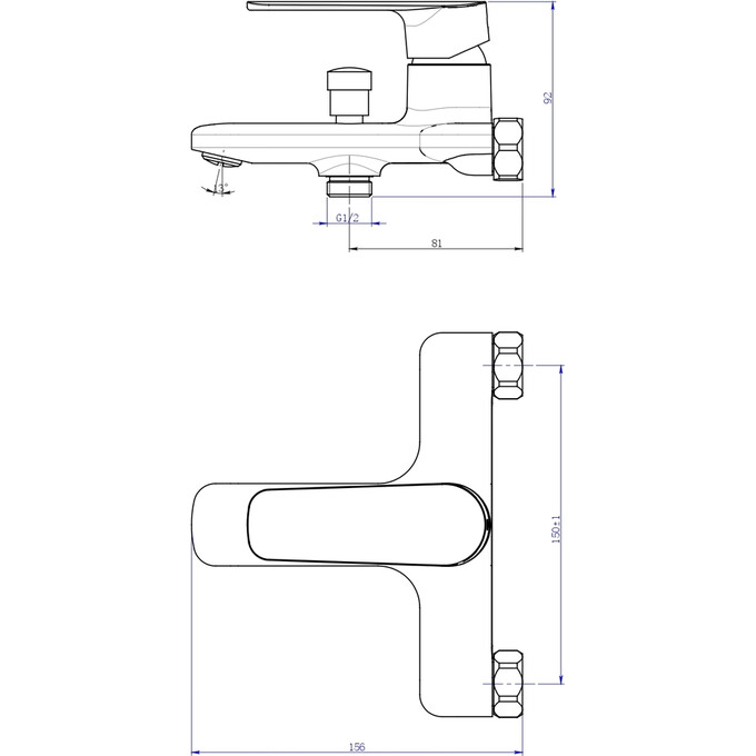 Смеситель для ванны Perla Jack PBZ6304W (белый, с лейкой и шлангом), Цвет производителя: белый, фото 2