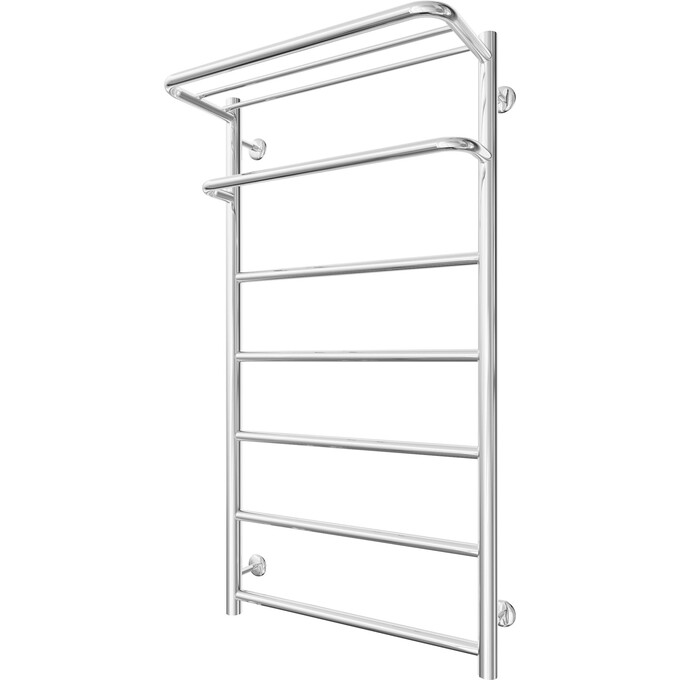 Водяной полотенцесушитель Mario Inox Готель 1.8.044542.P (530x970, с полкой), Доступные размеры: 530 x 970, фото 