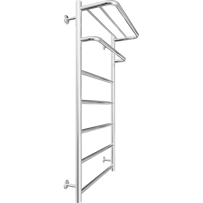 Водяной полотенцесушитель Mario Inox Готель 1.8.044542.P (530x970, с полкой), Доступные размеры: 530 x 970, фото 3