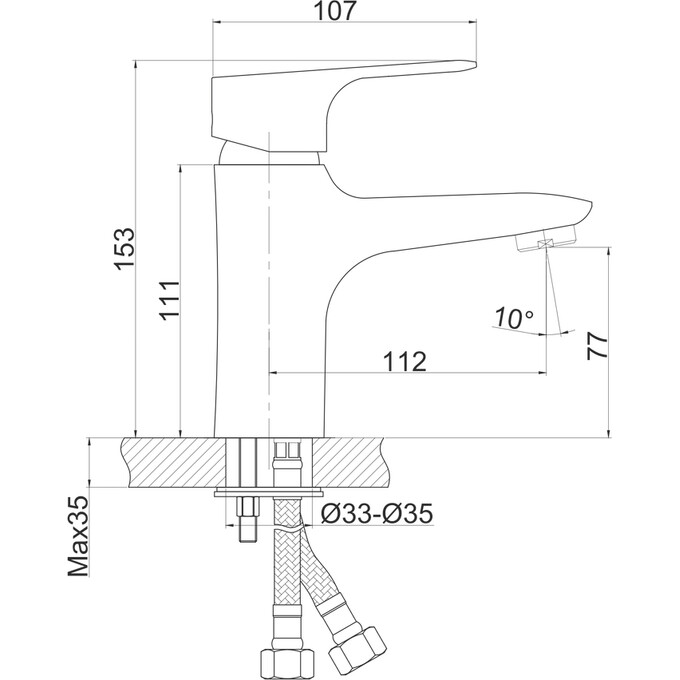 Смеситель для умывальника Perla Hunt PSH603, фото 2