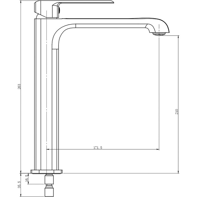 Смеситель для умывальника Perla Teddy PBZ6113B (черный матовый, высокий), Цвет производителя: черный матовый, фото 2