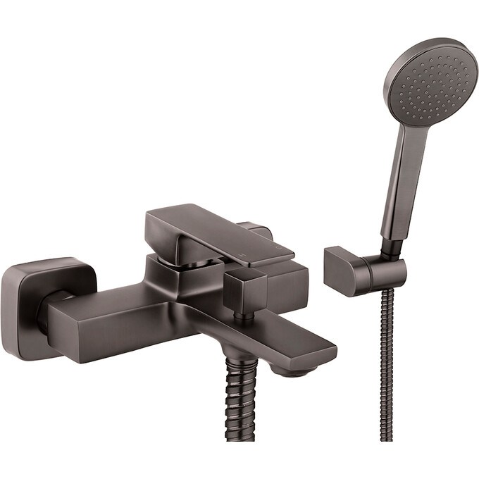 Смеситель для ванны Perla Robin PBZ6204T (графит, с лейкой и шлангом), Цвет производителя: графит, фото 