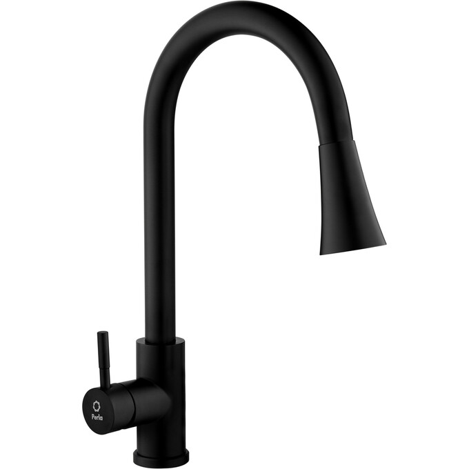 Смеситель для кухни Perla Oceli PSS9101B (черный матовый, с выдвижной лейкой), Цвет производителя: черный матовый, фото 