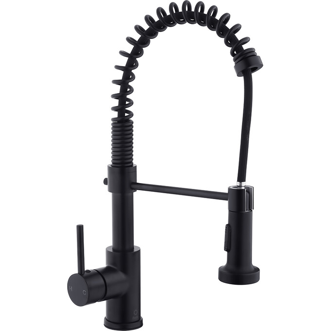Смеситель для кухни Perla Henry PBZ6912B (черный матовый, с выдвижной лейкой и гибким изливом), Цвет производителя: черный матовый, фото 
