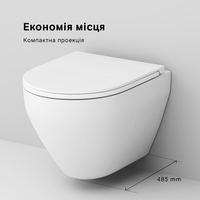 Безобідковий підвісний унітаз Am.Pm Spirit FlashClean C701700SC (з сидінням), фото , изображение 9