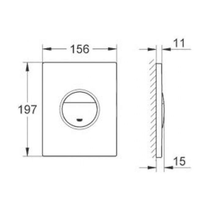 Клавіша змиву Grohe Nova Cosmopolitan 38765000 (хром), Колір виробника: хром, фото , изображение 3