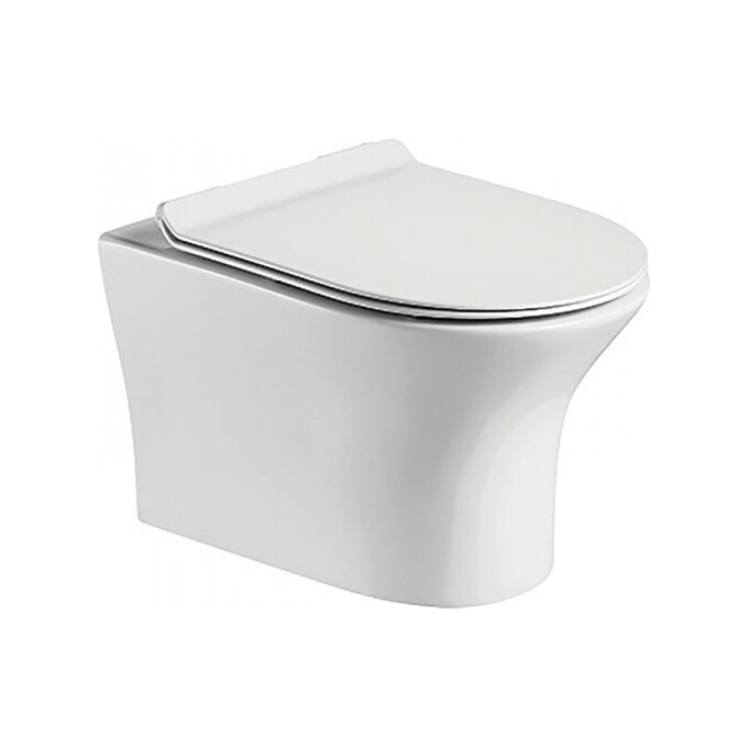 Комплект унитаз с инсталляцией 4 в 1 : подвесной унитаз с сиденьем Volle Cadiz Rimless​ 1339.001000 + инсталляция Volle Master 141515 + клавиша хром + c звукоизоляционной прокладкой + с креплением к стене, фото 2