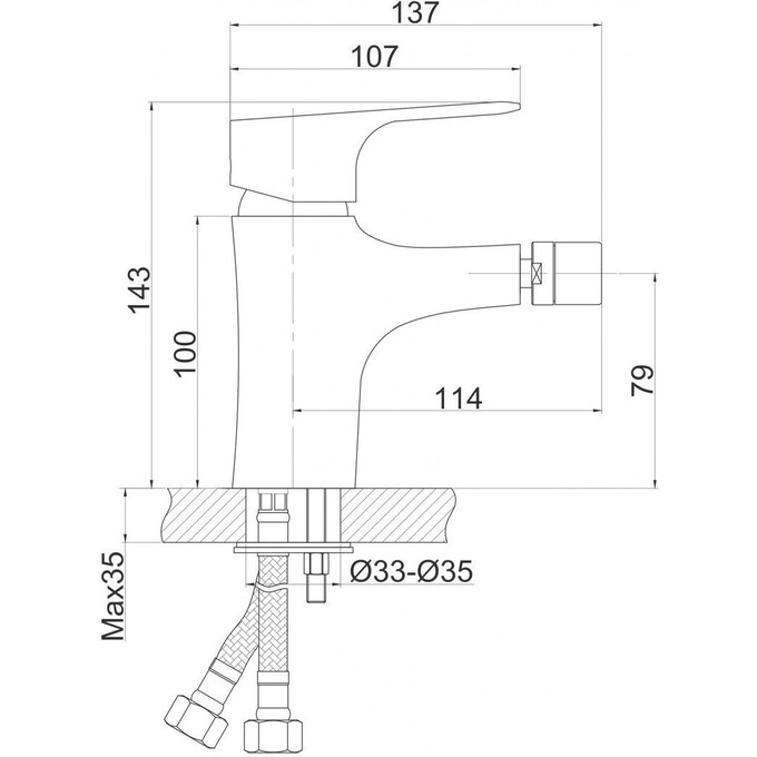 Смеситель для биде Perla Hunt PSH606, фото 2