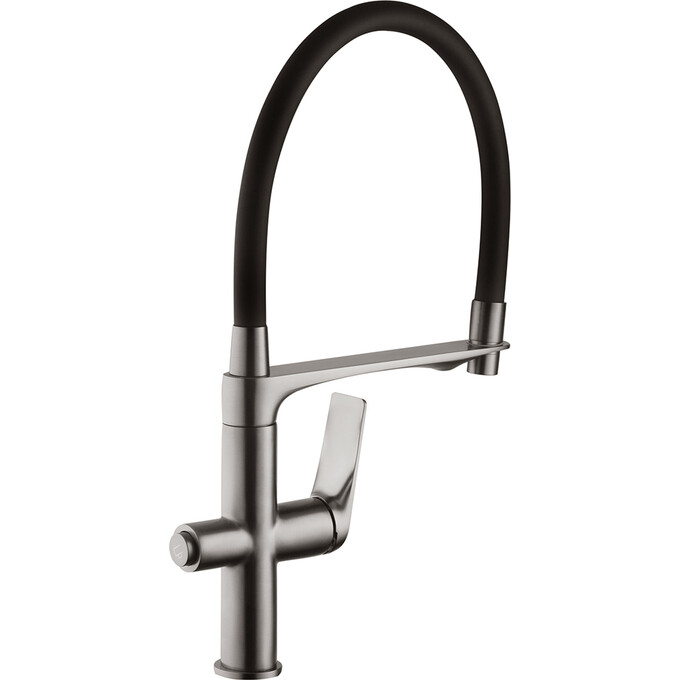 Комплект змішувачів для ванної кімнати та кухні Kroner Graz KRGRP03815GRP010 (GRP03815+GRP010, графіт), фото , изображение 3