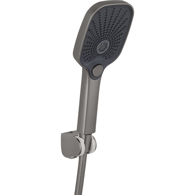 Комплект змішувачів для ванної кімнати та кухні Kroner Makon KRGRP060GRP030TGRP010 (GRP060+GRP030-T+GRP010, графіт), Колір виробника: графіт, фото , изображение 7