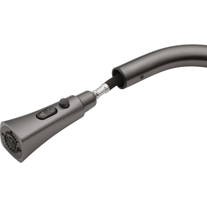 Комплект змішувачів для ванної кімнати та кухні Kroner Makon KRGRP060GRP030TGRP010 (GRP060+GRP030-T+GRP010, графіт), Колір виробника: графіт, фото , изображение 15