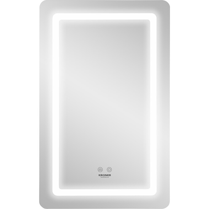 Дзеркало для ванної кімнати Kroner KRP Spiegel VR6-5080 (80 см, з LED-підсвічуванням, димером та антизапотіванням), фото , изображение 3