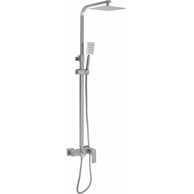 Душевая система Kroner KRP Edelstahl Kubus ESG064 (нержавейка, с изливом), фото 