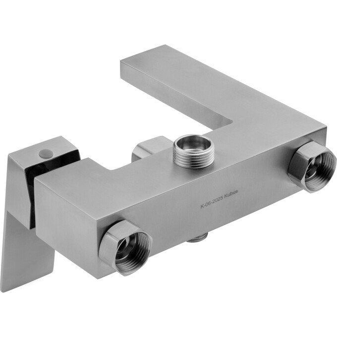 Душевая система Kroner KRP Edelstahl Kubus ESG064 (нержавейка, с изливом), фото 3