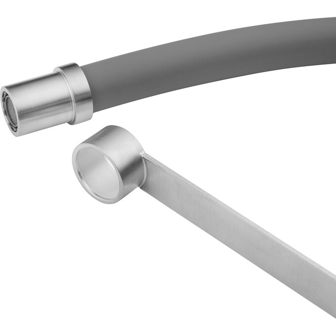 Смеситель для кухни Kroner KRP Edelstahl Klassisch ESG03593GRA (нержавейка/серый, с гибким изливом), Цвет производителя: нержавейка, серый, фото 8