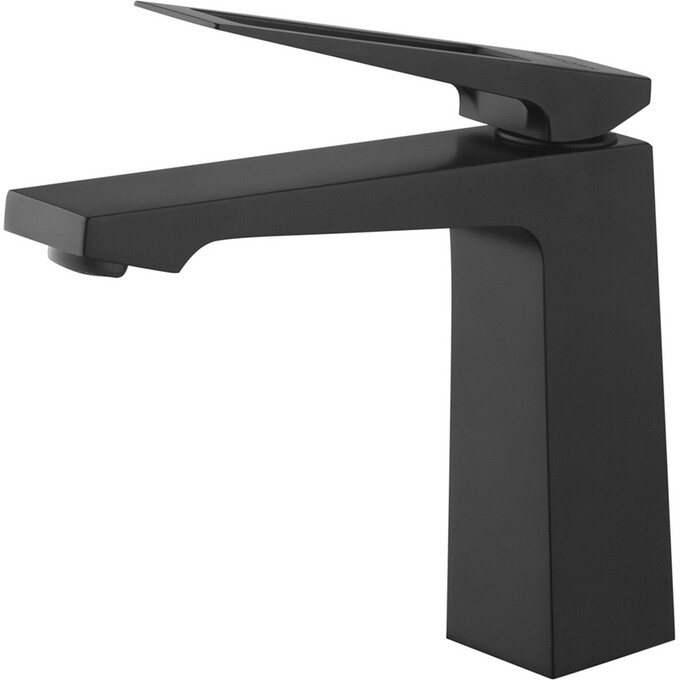 Смеситель для умывальника Kroner KRP Ersel SCH0110BV (черный матовый, с донным клапаном), Цвет производителя: черный матовый, фото 4